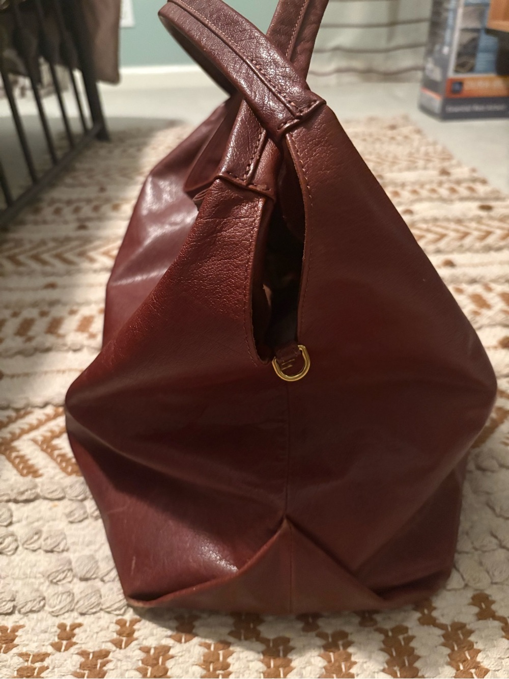 Brandon Blackwood Large Brown Leather Hobo Bag - Picture 13 of 14
